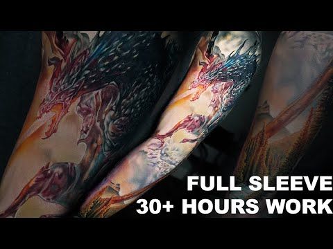 THIS took me 4 DAYS TO TATTOO!? | Fire Breathing Dragon | Tattoo Time Lapse
