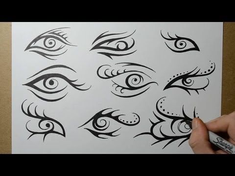 Tribal Eye Tattoo Designs - Sketching Ideas
