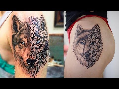 Neo Traditional REALISTIC Wolf Tattoo