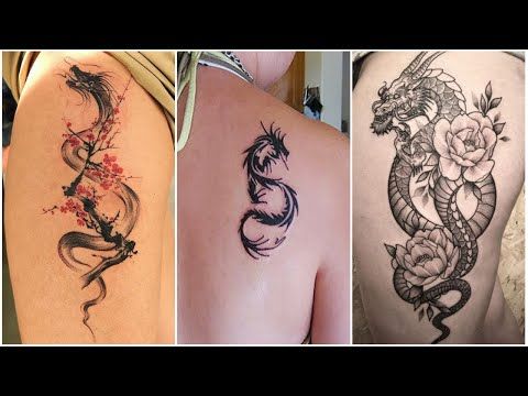 Amazing Dragon Tattoo Design Ideas For Girls 2021 | BEST Dragon Tattoo Designs | Womens Tattoos 2021
