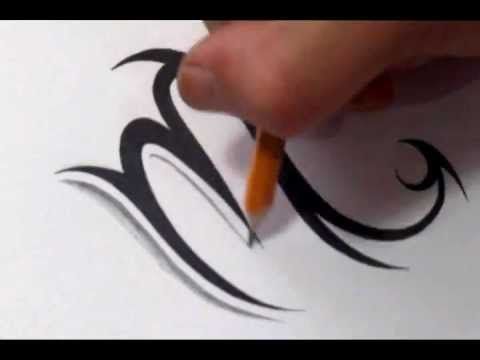 Scorpio Tattoos - How To Draw a Simple Tribal Star Sign
