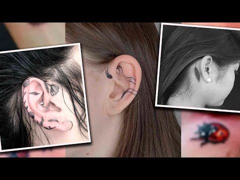 Small tattoos ideas. Beautiful Small Tattoo Design Behind The Ear