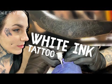 White Ink on Black Tattoo | First session
