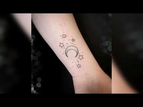 Crescent Moon and Star Tattoo