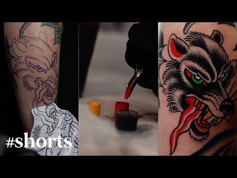 Traditional Wolf Tattoo #shorts
