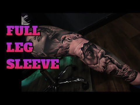 FULL LEG SLEEVE (MUST WATCH) tutorial tattoo real time by Mr.reyes_ink