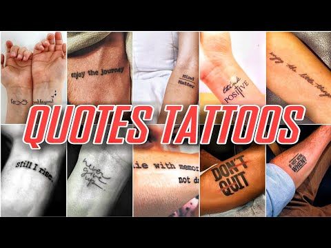 Quote tattoo | Meaningful tattoo