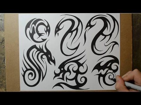 Tribal Dragon Tattoo Designs - Sketching Ideas