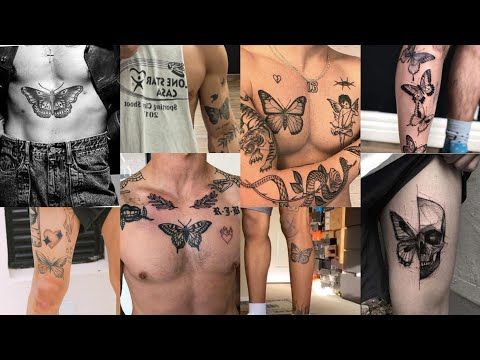 Butterfly Tattoos for men - Black butterfly tattoo for men