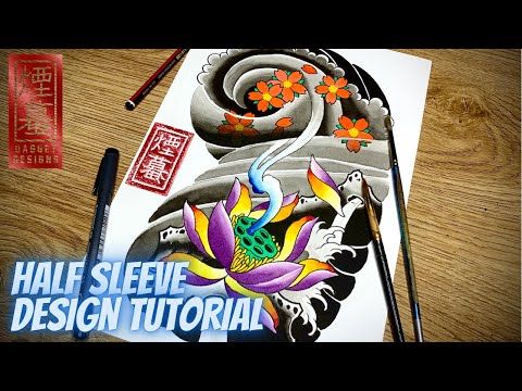 How to design a Japanese tattoo sleeve - How to draw tattoos