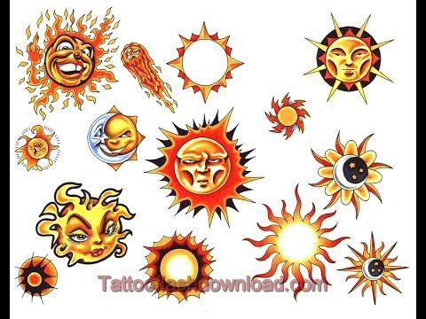 Tattoo designs, sketches & ideas - sun tattoos