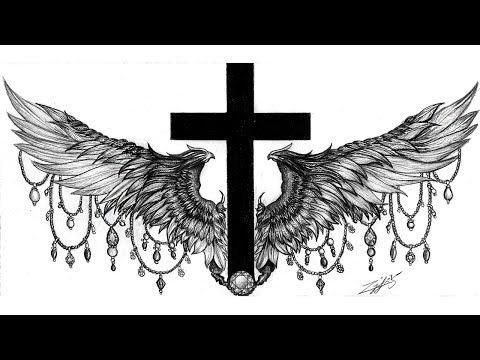 Cross & Wings Tattoo