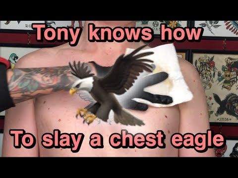 TONY KNOWS HOW TO SLAY A CHEST EAGLE TATTOO