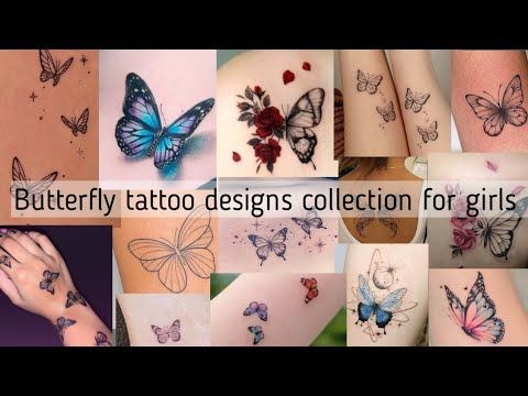 Different types of butterfly tattoo design ideas for girls/ Butterfly tattoo design collection