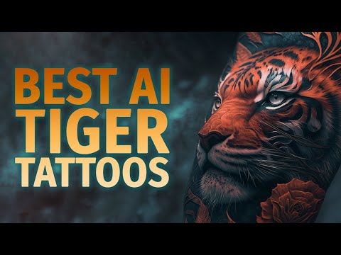 A Roaring Slideshow of Tiger Tattoo Designs by AI
