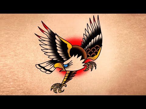 How to Draw a Traditional Tattoo Eagle