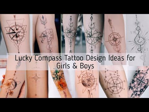Lucky compass tattoo design ideas for girls and boys/ Compass tattoo pictures🔥❤