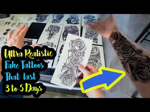 Fake Tattoos That Look Real on Amazon - Realistic Temporary Tattoo Sleeves that last up to 7 days