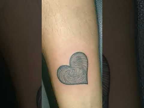 Unique Fingerprint Heart Tattoo Design Done By Tattoo Culture Art Studio #shorts #tcas #tattoo