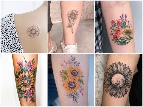 Top-50 Awesome Sunflower Tattoo Design Ideas
