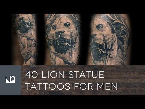 40 Lion Statue Tattoos For Men