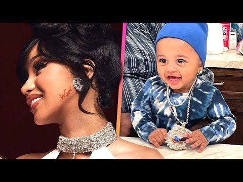 Cardi B LOVES Face Tattoo of Son Wave's Name