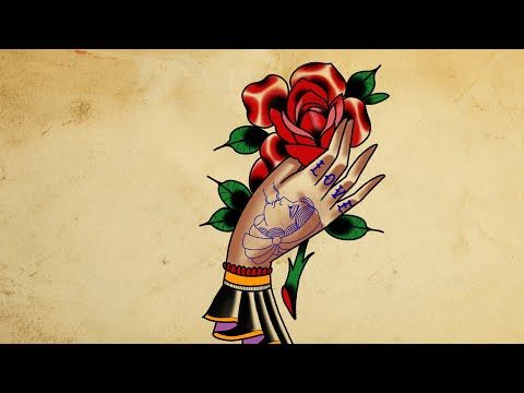 HOW TO DRAW A HAND HOLDING ROSE TATTOO STYLE