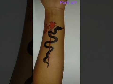 snake tattoo on hand | hand tattoo design| #shorts #viral #tattoo #hand #snake #easy