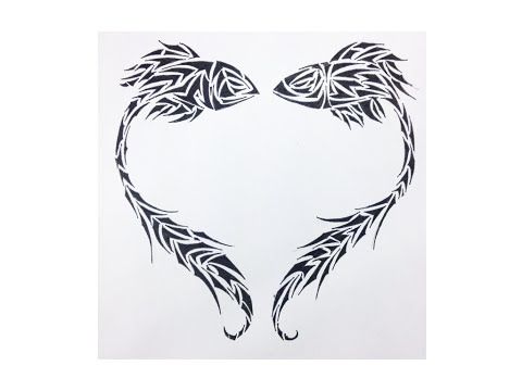 Pisces - Zodiac Tribal Tattoo Designs