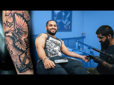 Inner Forearm Dove & Anchor Tattoo