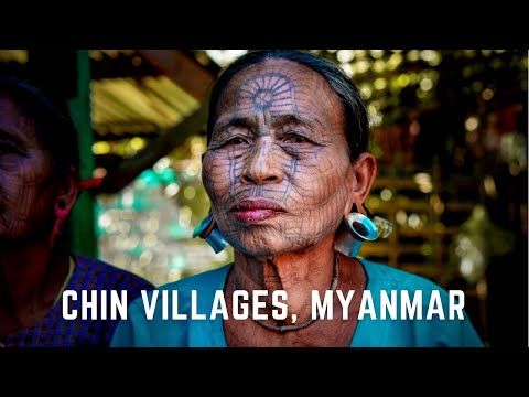 Face tattoos of the Chin Villagers, Mrauk-U, Rakine, Myanmar